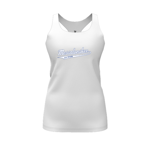 [FT0TRBWH-FYS-LOGO1] Decker Racerback Tank Top (Female Youth S, White, Logo 1)