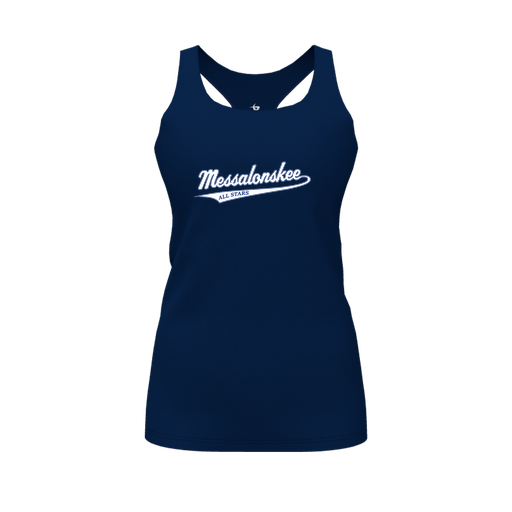 [CUS-DFW-RCBK-PER-NVY-FYS-LOGO1] Racerback Tank Top (Female Youth S, Navy, Logo 1)
