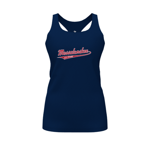 [CUS-DFW-RCBK-PER-NVY-FYS-LOGO2] Racerback Tank Top (Female Youth S, Navy, Logo 2)