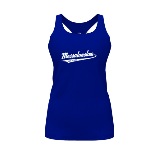 [CUS-DFW-RCBK-PER-RYL-FYS-LOGO1] Racerback Tank Top (Female Youth S, Royal, Logo 1)