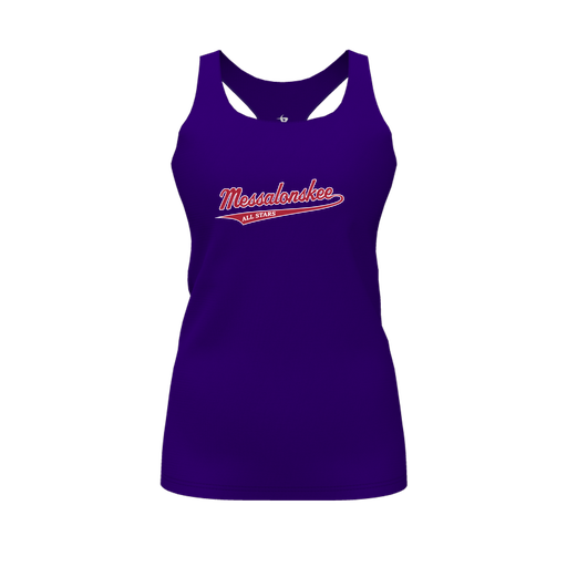 [FT0TRBPP-FYS-LOGO2] Decker Racerback Tank Top (Female Youth S, Purple, Logo 2)