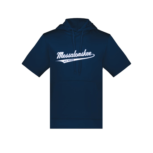 [6871.065.S-LOGO1] Men's Dri Fit Short Sleeve Hoodie (Adult S, Navy, Logo 1)