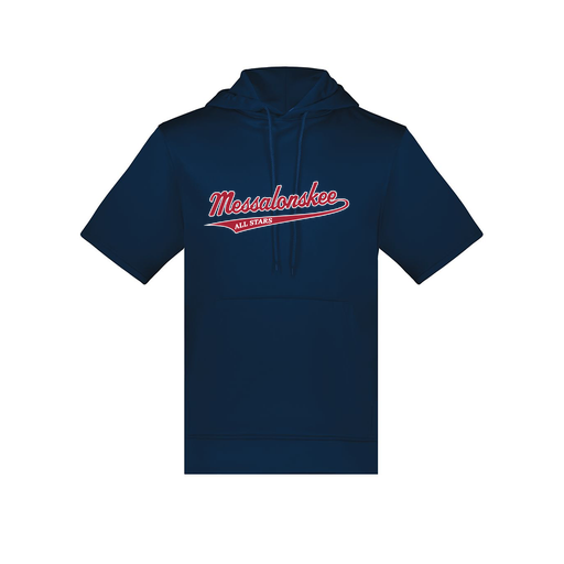 [6871.065.S-LOGO2] Men's Dri Fit Short Sleeve Hoodie (Adult S, Navy, Logo 2)