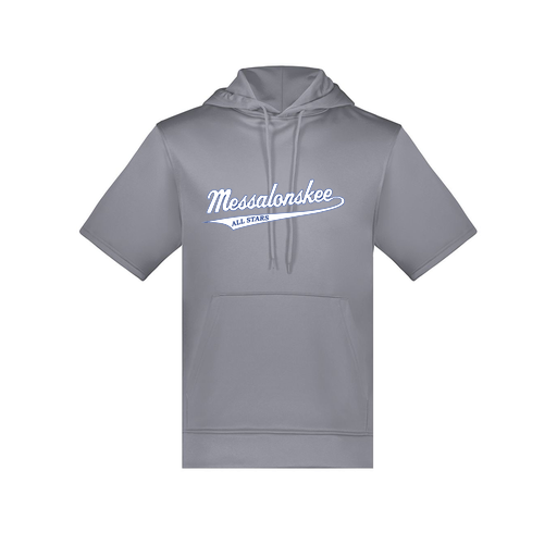 [6871.059.S-LOGO1] Men's Dri Fit Short Sleeve Hoodie (Adult S, Gray, Logo 1)