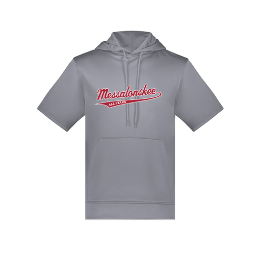 [6871.059.S-LOGO2] Men's Dri Fit Short Sleeve Hoodie (Adult S, Gray, Logo 2)