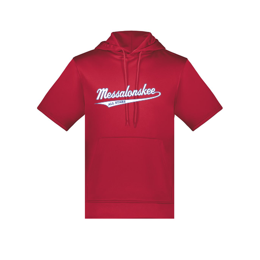 [6871.083.S-LOGO1] Men's Dri Fit Short Sleeve Hoodie (Adult S, Red, Logo 1)