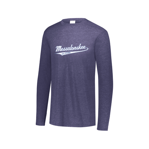 [FTLCUBNV-AXS-LOGO1] Decker Men's Tri-Blend T-Shirt - Long Sleeve (Adult XS, Navy, Logo 1)