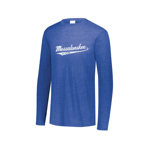 [FTLCUBRY-AXS-LOGO1] Decker Men's Tri-Blend T-Shirt - Long Sleeve (Adult XS, Royal, Logo 1)