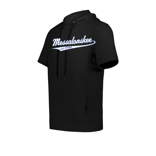 [222605.080.S-LOGO1] YOUTH VENTURA SOFT KNIT SHORT SLEEVE HOODIE (Youth S, Black, Logo 1)