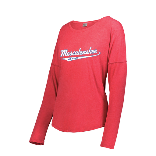 [3077.V96.XS-LOGO1] Ladies LS Ultra-blend T-Shirt (Female Adult XS, Red, Logo 1)